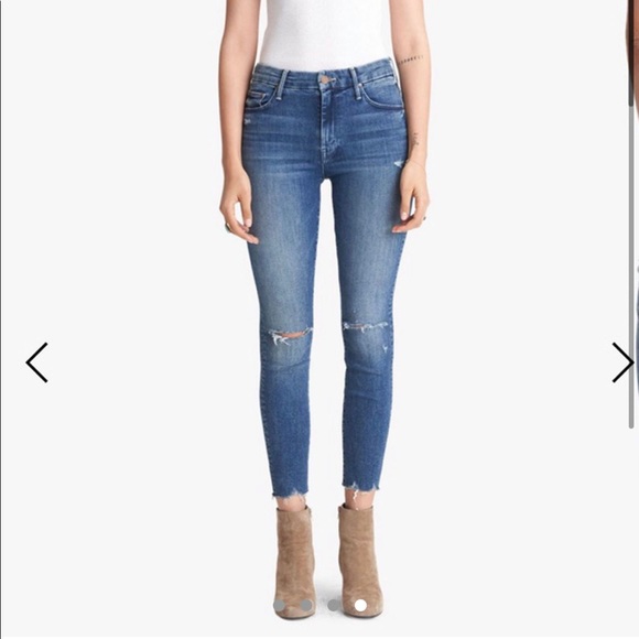 “High Waisted Looker Ankle Fray” MOTHER Jeans - Picture 4 of 4